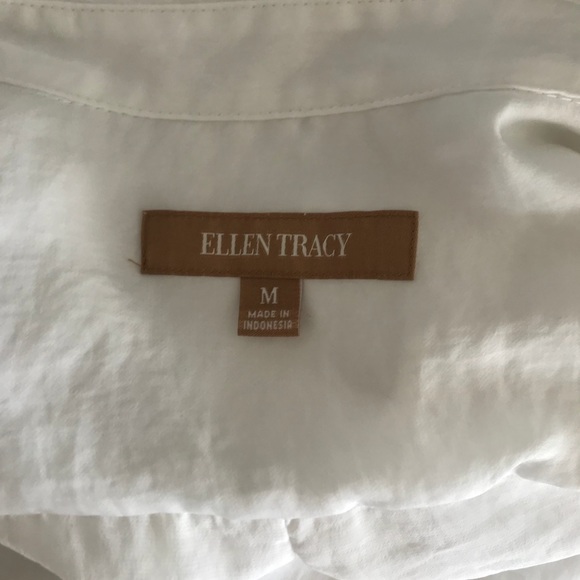 [SOLD] Ellen Tracy silky button-down blouse - Picture 4 of 5